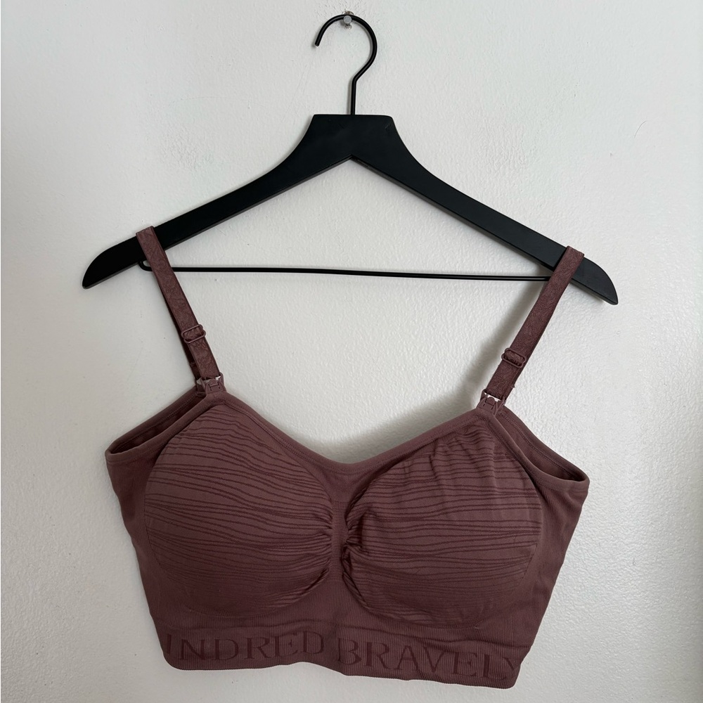 Kindred Bravely Pumping Nursing Bralette Bra Mauve Brown Seamless Women’s XL AC